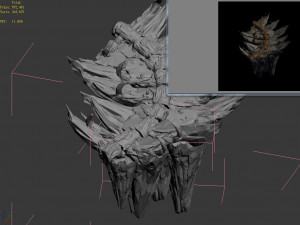 meteorite purgatory-fourth dragon bone 02 3D 모델