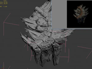 meteorite purgatory-fourth dragon bone 02 3D Model