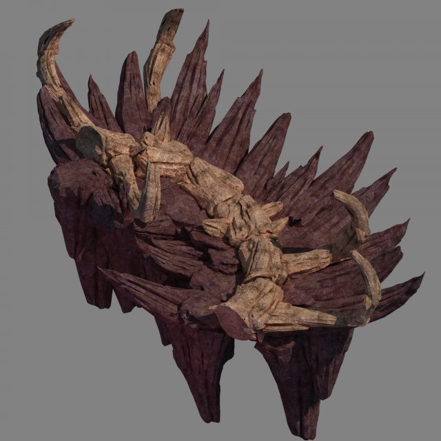 meteorite purgatory-section 5 dragon bone Model 3D .c4d .max .obj .3ds .fbx .stl .blend 
