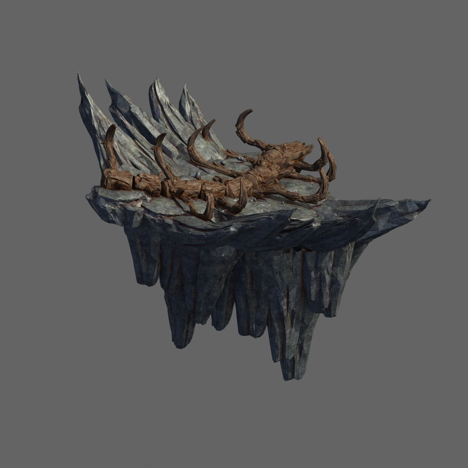 운석 연옥-섹션 5 드래곤 본 02 3D 모델 .c4d .max .obj .3ds .fbx .stl .blend 