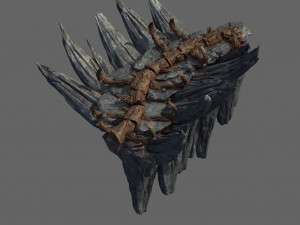 meteorite purgatory-section one dragon bone 02 3D 모델