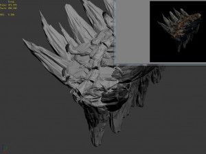 meteorite purgatory-section one dragon bone 02 3D Model