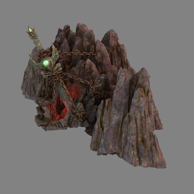 meteor dragon purgatory-sword-mountain 3D-Modell .c4d .max .obj .3ds .fbx .stl .blend 