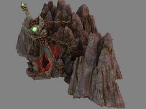 meteor dragon purgatory-sword-mountain 3D 모델
