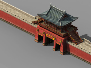 chang an city-north gate 01 3D Model