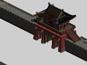 змінити міські північні ворота 01 3D Модель