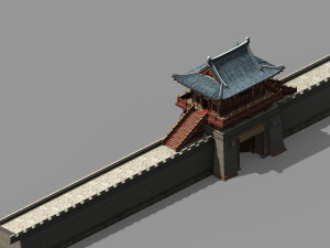 chang an city-east city gate 08 Modelo 3D