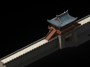 chang an city-east city gate 08 3D मॉडल