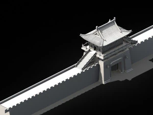 chang an city-east city gate 08 3D Model