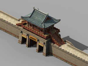 Чанг городские ворота на юге 76 3D Модель
