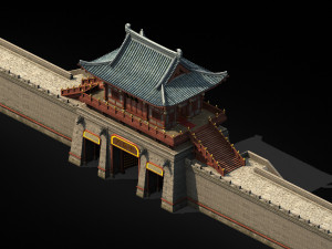 chang an city-south city gate 76 Modelo 3D