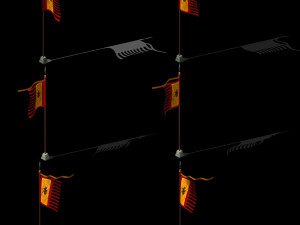 chang an city-flag 12 3D Model