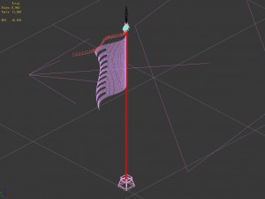 chang an city-flag 12 3D Model