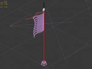 chang an city-flag 12 3D Model