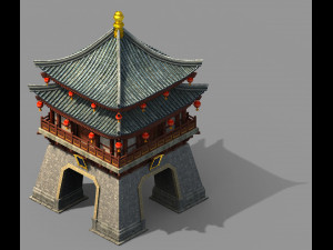 chang an city-bell tower 12 3D Модель