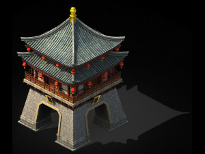 chang an city-bell tower 12 3D Модель