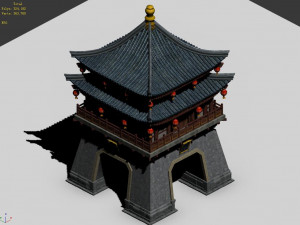 chang an city-bell tower 12 3D Модель