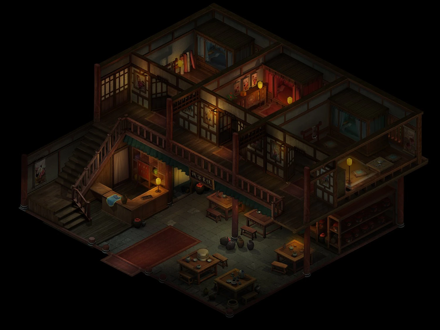 chang an-yuelai-inn-hotel 3D Model .c4d .max .obj .3ds .fbx .stl .blend
