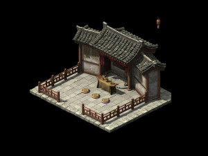 changxinfang-guandi temple Modèle 3D