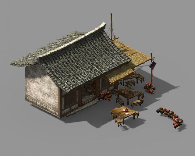 changxinfang-tavern Modello 3D .c4d .max .obj .3ds .fbx .stl .blend 