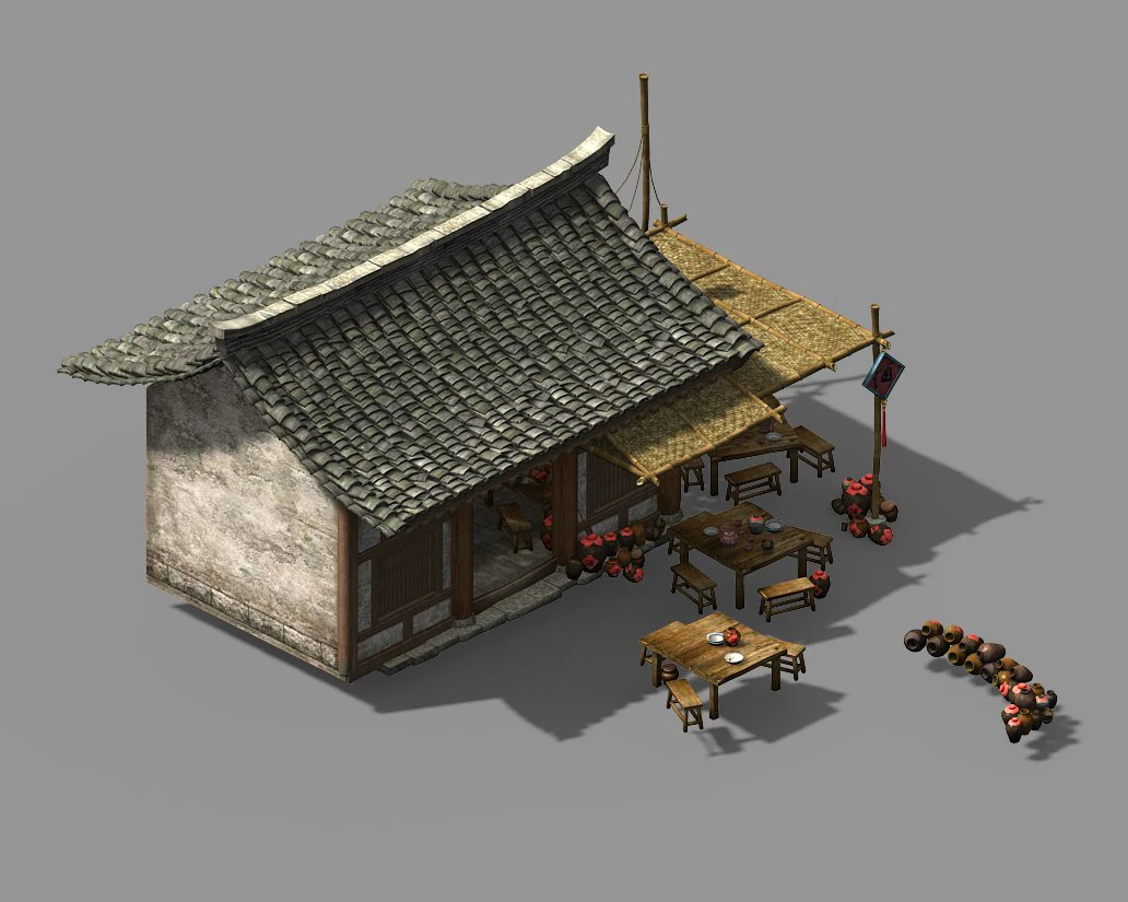 changxinfang-tavern 3D Model .c4d .max .obj .3ds .fbx .stl .blend 