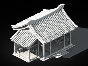 changxinfang-woodcarving room-timber warehouse 01 Modelo 3D
