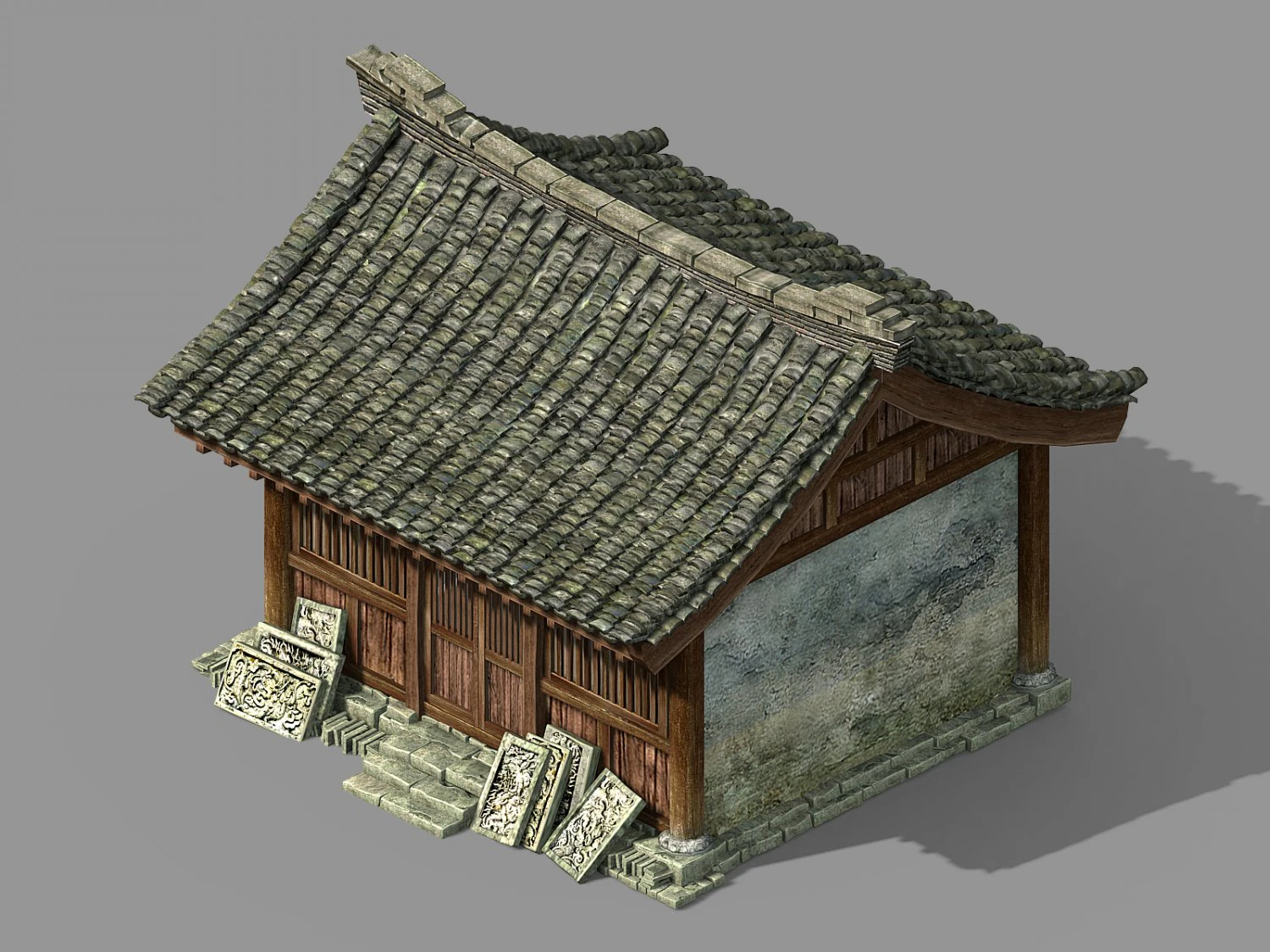 changxinfang-stone warehouse 01 3D Model .c4d .max .obj .3ds .fbx .stl .blend