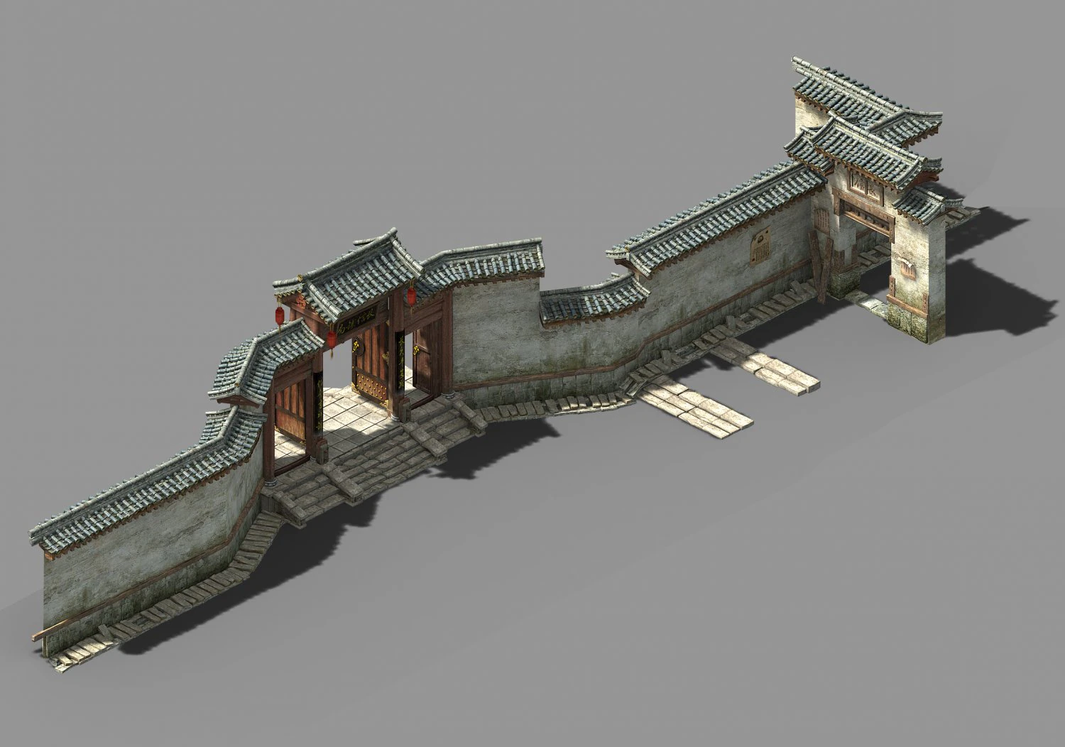 changxinfang-wall 01 3D Model .c4d .max .obj .3ds .fbx .stl .blend