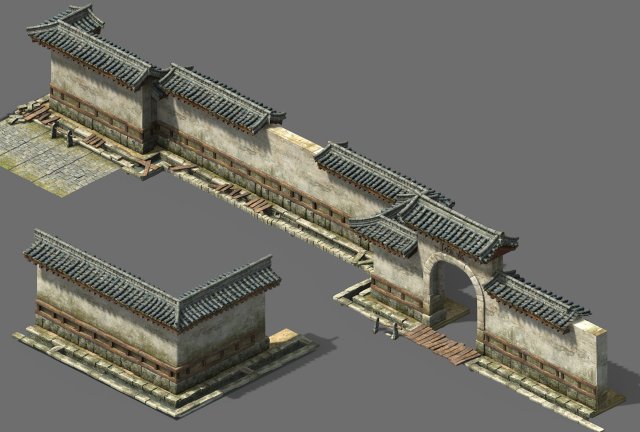 changxinfang-wall 02 3D Модель .c4d .max .obj .3ds .fbx .stl .blend 