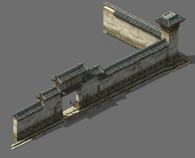 changxinfang-wall 03 Modelo 3D .c4d .max .obj .3ds .fbx .stl .blend 