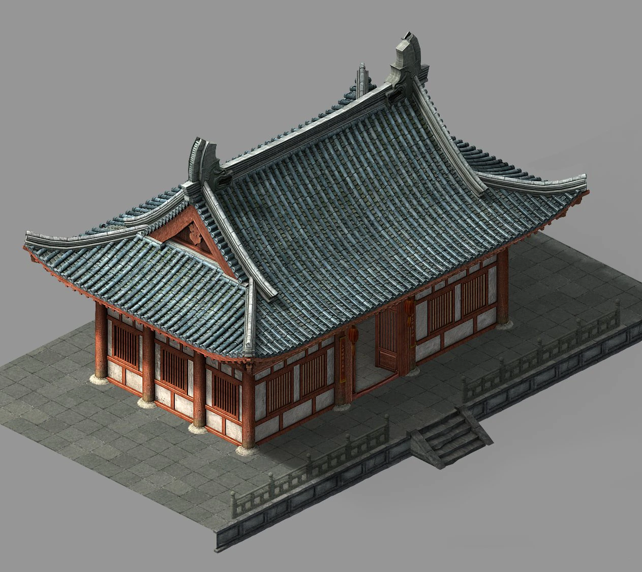 changxinfang-wall 05 3D Model .c4d .max .obj .3ds .fbx .stl .blend 