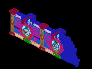 zhentian palace-gate 02 3D Model