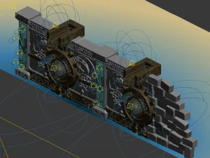 zhentian palace-gate 02 3D Model