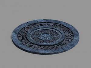 鎮天宮殿の表面の模様 3Dモデル