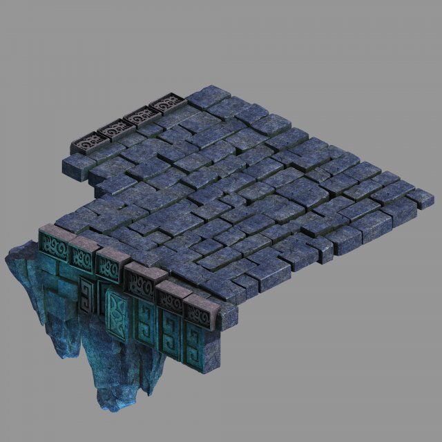 zhentian palace-terrain 03 3D Модель .c4d .max .obj .3ds .fbx .stl .blend 