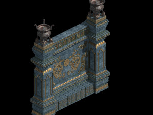 zhentian palace-statue wall 3D मॉडल