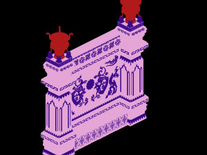 zhentian palace-statue wall 3D मॉडल