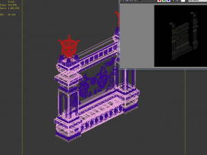 zhentian palace-statue wall 3D मॉडल