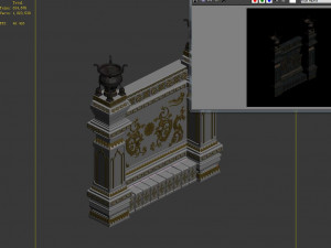 zhentian palace-statue wall 3D मॉडल