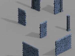 zhentian palace-wall 1 3D Model