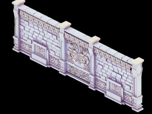 zhentian palace-wall-statue Modèle 3D