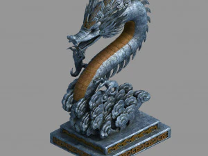 zhentian palace-wall-statue 02 3D Модель