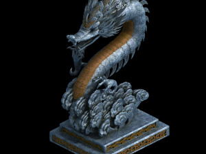 zhentian palace-wall-statue 02 3D 모델