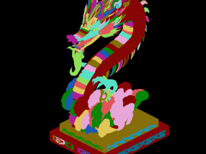 zhentian palace-wall-statue 02 3D 모델