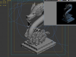 zhentian palace-wall-statue 02 3D 모델