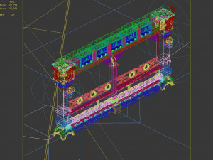 zhentian palace-wall 01 3D Model