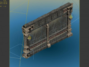 zhentian palace-wall 01 3D Model