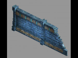 zhentian palace-wall 2 3D Model