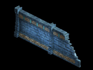 zhentian palace-wall 2 Modello 3D