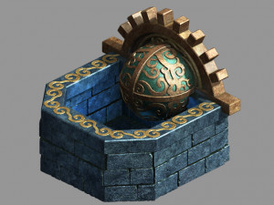 zhentian palace-wall 03 3D Model